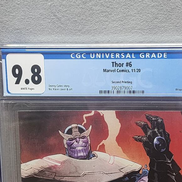 Thor # 6 Cates 2nd Print‎ CGC 9.8 Variant Klein Thanos Black Winter Thane - Picture 2 of 6